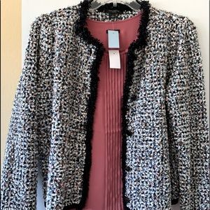 Ann Taylor Tweed Sweater Jacket Blazer